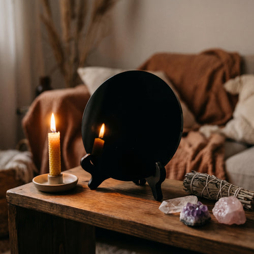 The John Dee Black Mirror — Obsidian Scrying & Protection Mirror