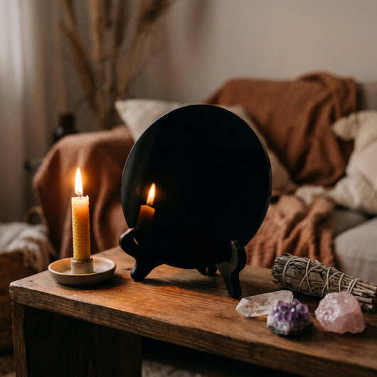 The John Dee Black Mirror — Obsidian Scrying & Protection Mirror