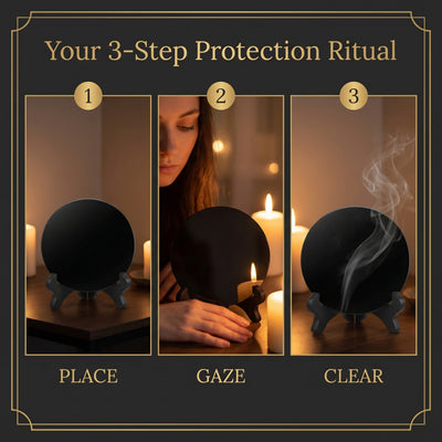 The John Dee Black Mirror — Obsidian Scrying & Protection Mirror