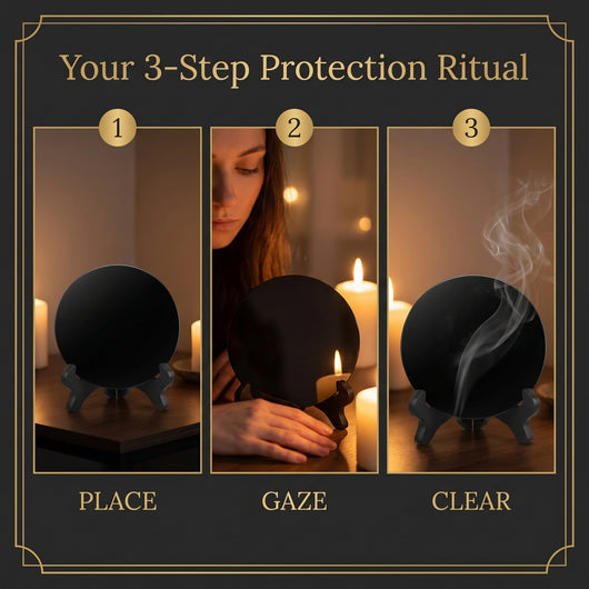 The John Dee Black Mirror — Obsidian Scrying & Protection Mirror