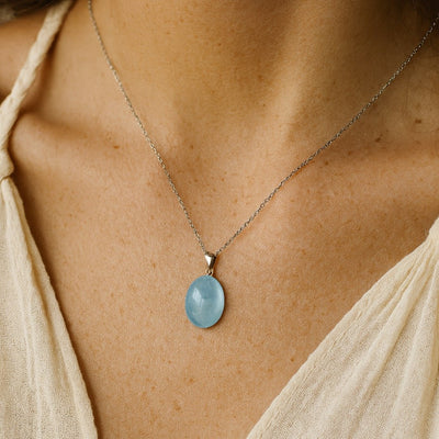 “Deep Calm” Pendant in Aquamarine - SPIRAD