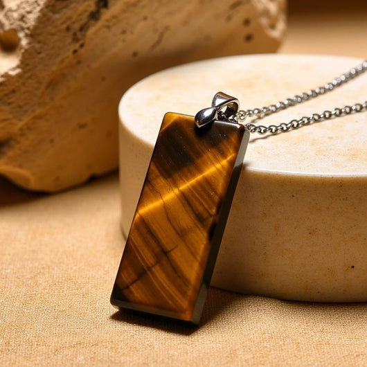 “Elegance & Power” Pendant in Natural Stone - SPIRAD