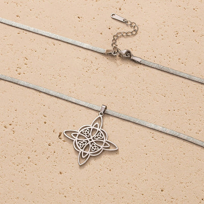 “Eternal Protection” Pendant – Witch’s Knot, Flat Chain - SPIRAD