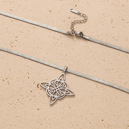 “Eternal Protection” Pendant – Witch’s Knot, Flat Chain - SPIRAD