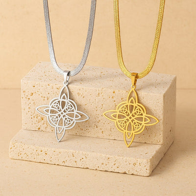“Eternal Protection” Pendant – Witch’s Knot, Flat Chain - SPIRAD