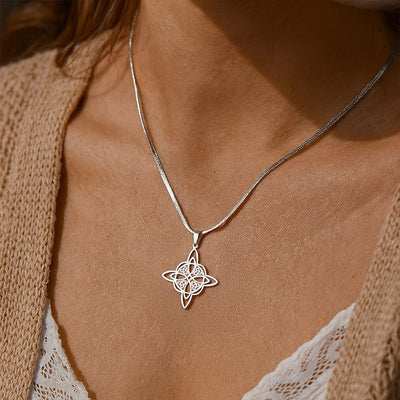 “Eternal Protection” Pendant – Witch’s Knot, Flat Chain - SPIRAD