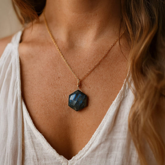 “Guardian Star” Pendant in Lapis Lazuli or Labradorite - SPIRAD