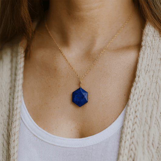 “Guardian Star” Pendant in Lapis Lazuli or Labradorite - SPIRAD