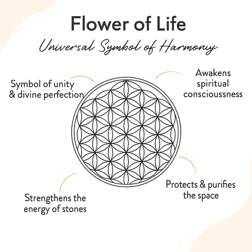 Harmonizing Flower of Life in Natural Wood