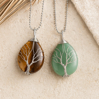 Healing Tree Pendant in Natural Stone - SPIRAD
