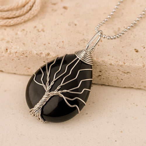 Healing Tree Pendant in Natural Stone