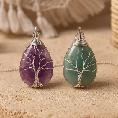 Healing Tree Pendant in Natural Stone - SPIRAD