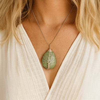 Healing Tree Pendant in Natural Stone - SPIRAD