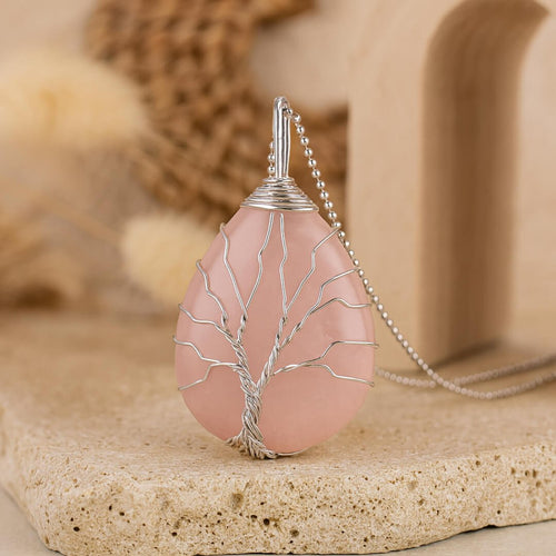 Healing Tree Pendant in Natural Stone