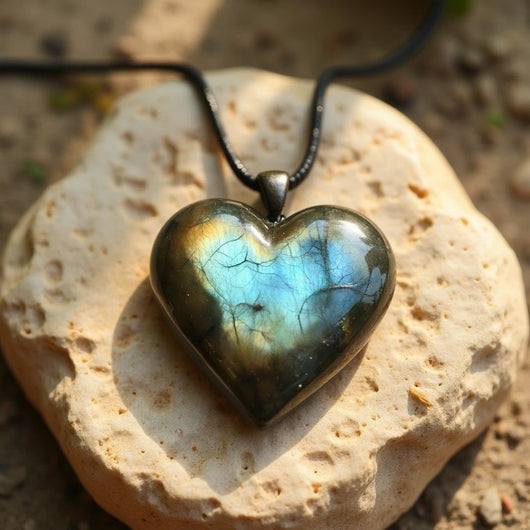 Heart Pendant in Labradorite - SPIRAD