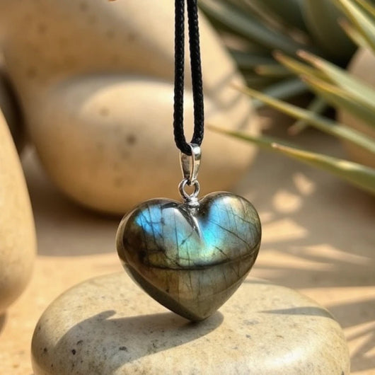 Heart Pendant in Labradorite - SPIRAD
