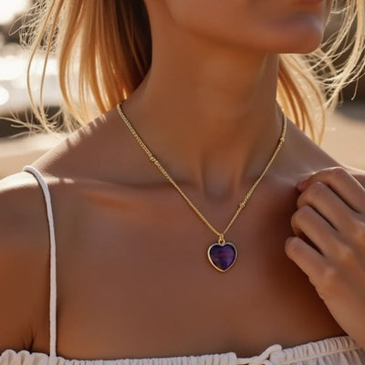 Heart Pendant in Natural Stone - SPIRAD