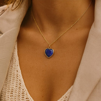 Heart Pendant in Natural Stone - SPIRAD
