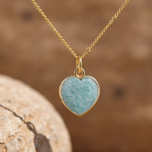 Heart Pendant in Natural Stone - SPIRAD