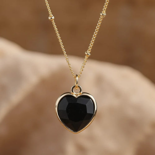 Heart Pendant in Natural Stone