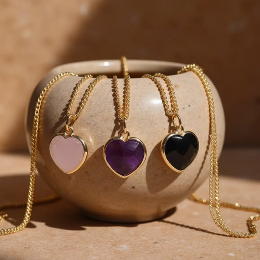 Heart Pendant in Natural Stone - SPIRAD