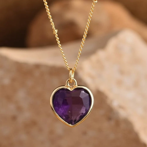 Heart Pendant in Natural Stone