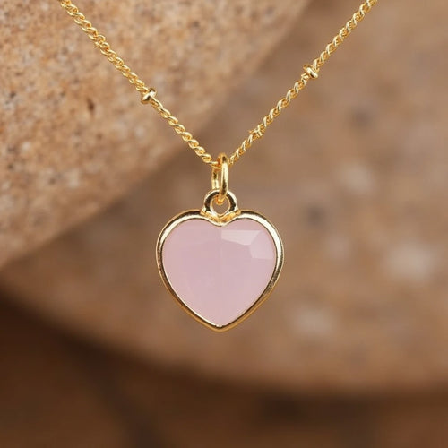 Heart Pendant in Natural Stone