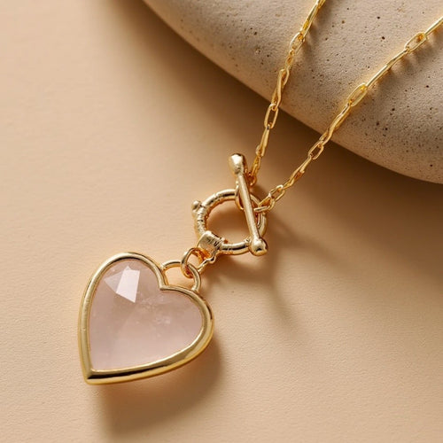 “Heart Serenity” Pendant in Natural Stones