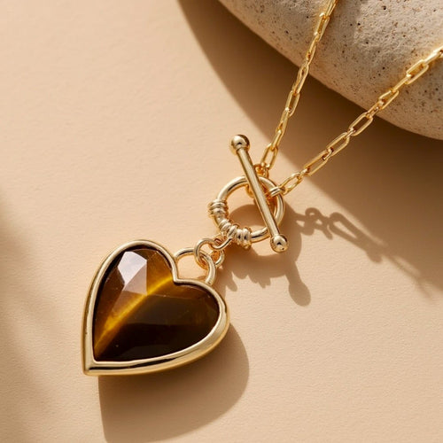 “Heart Serenity” Pendant in Natural Stones