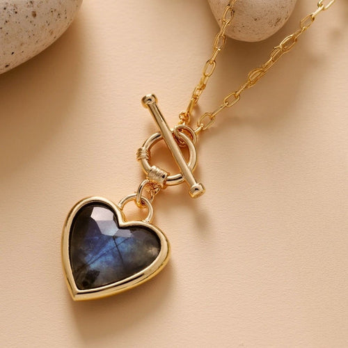 “Heart Serenity” Pendant in Natural Stones