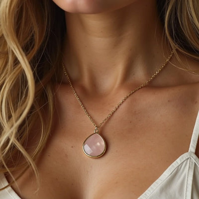 “Infinite Softness” Pendant in Rose Quartz - SPIRAD