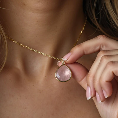 “Infinite Softness” Pendant in Rose Quartz - SPIRAD