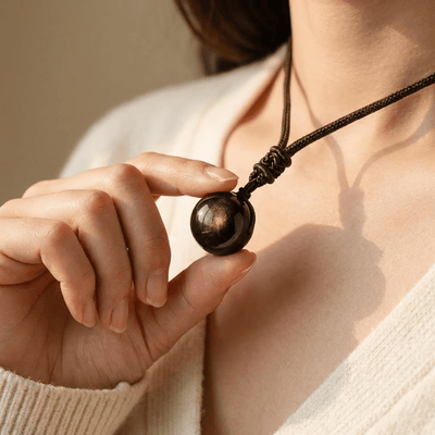 Keiko Golden Obsidian Pendant - SPIRAD