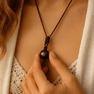 “Keiko” Golden Obsidian Pendant - SPIRAD