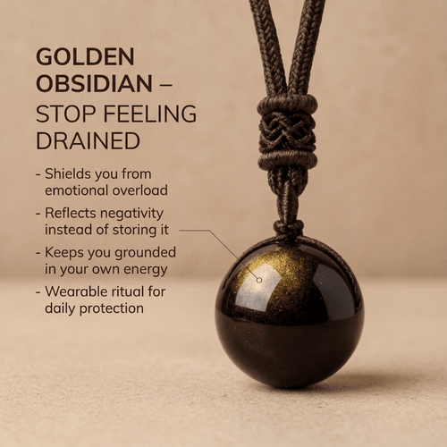 'Keiko' Golden Obsidian Pendant