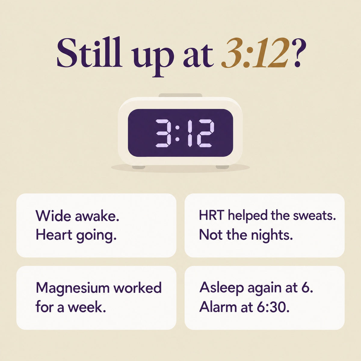 Still up at 3:12?
