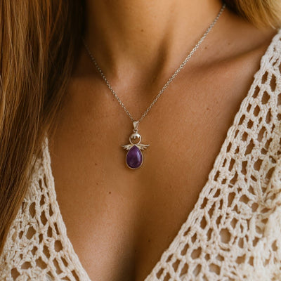 Little Angel Pendant with Natural Stone - SPIRAD