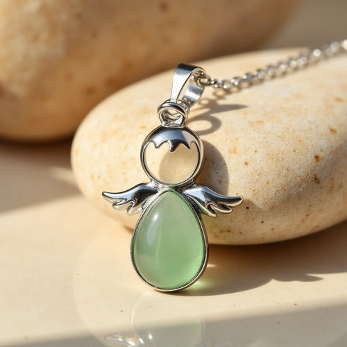 Little Angel Pendant with Natural Stone