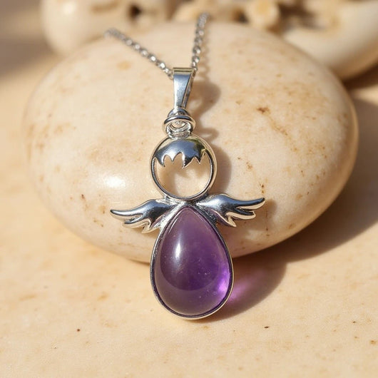 Little Angel Pendant with Natural Stone - SPIRAD