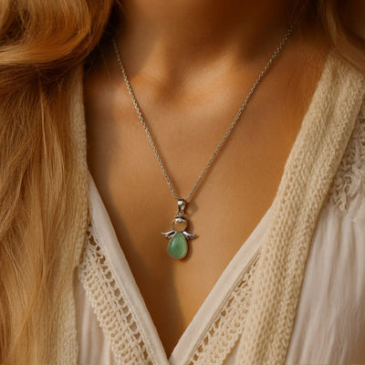 Little Angel Pendant with Natural Stone - SPIRAD