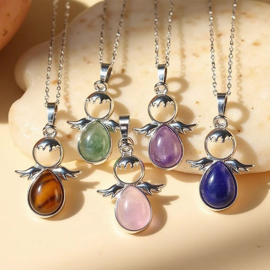 Little Angel Pendant with Natural Stone - SPIRAD