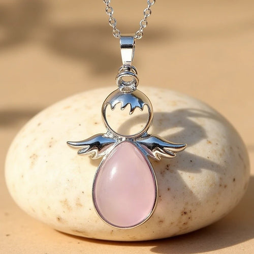 Little Angel Pendant with Natural Stone