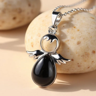 Little Angel Pendant with Natural Stone - SPIRAD