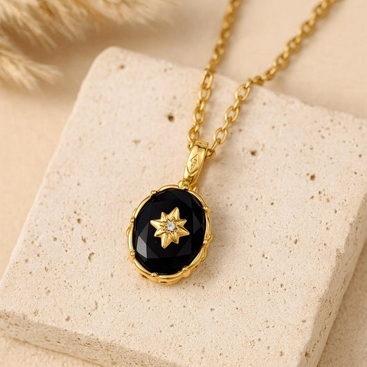 “Nocturnal Mystery” Pendant in Black Agate - SPIRAD