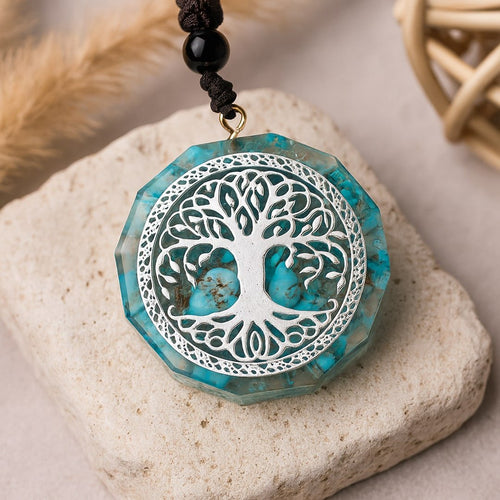 Orgonite Pendant “Anahata” in Turquoise