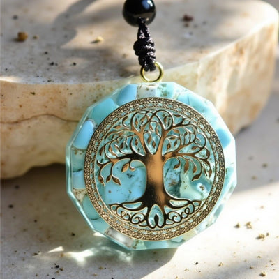 Orgonite Pendant “Anahata” in Turquoise - SPIRAD