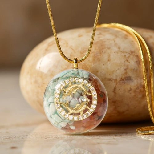 Orgonite Pendant “Astrological Sign” in Natural Stone