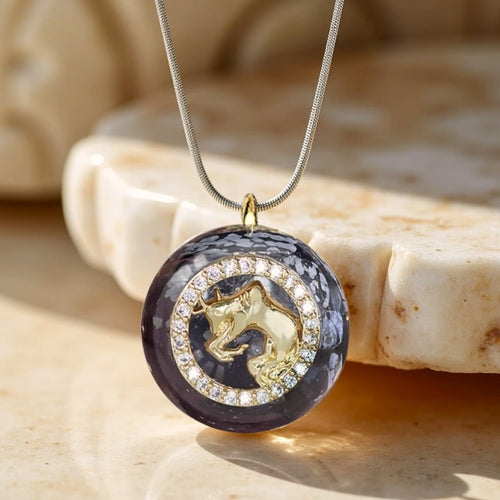 Orgonite Pendant “Astrological Sign” in Natural Stone