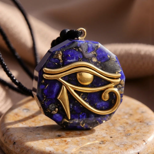 Orgonite Pendant Eye of Horus with Natural Stones