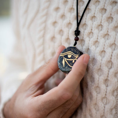 Orgonite Pendant Eye of Horus with Natural Stones - SPIRAD